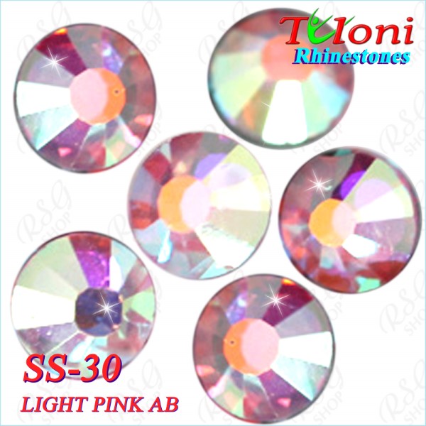 Rhinestones Tuloni SS30 col. Light Pink AB 288 pcs mod. Basic HotFix